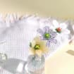 Geburtsmonatsblume aus Glas, mundgeblasene Glasblume, handgefertigtes Deko-Arrangement, 25 cm